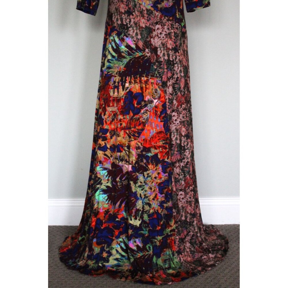 SOFT SURROUNDINGS Estelle Maxi Dress Jersey Knit Mixed Patterns, Size M Medium - Picture 11 of 13